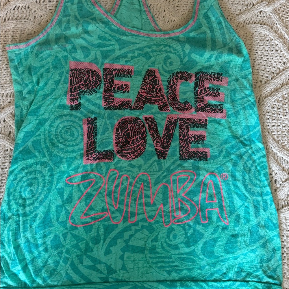 Bubble tank top Peace Love Zumba